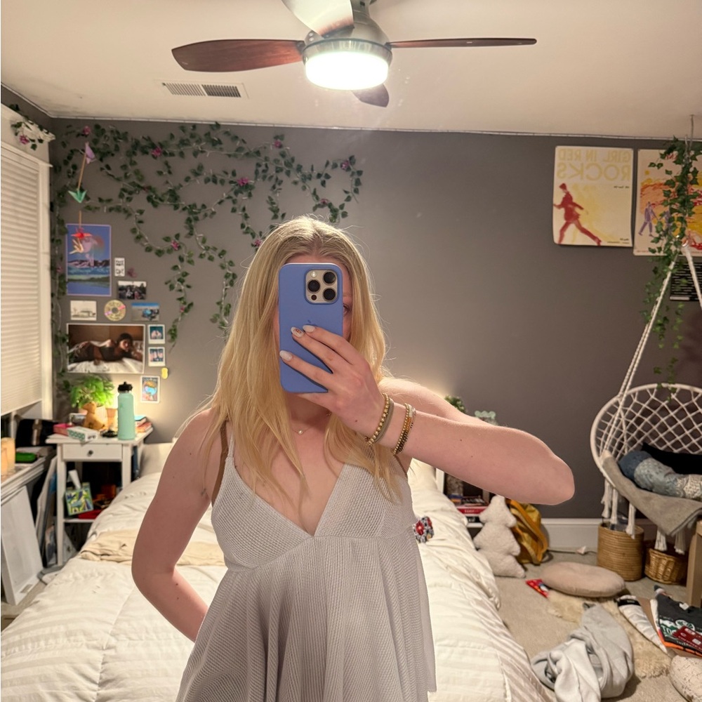 Lavender waffle UO babydoll top